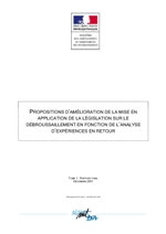 Propositions d'amlioration de la mise en application de la lgislation sur le dbroussaillement en fonction de l'analyse d'expriences en retour.