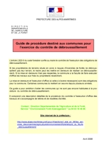 Guide de procédure destiné aux communes pour l'exercice du contrôle de débroussaillement - Préfecture et DDEA 06.