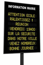 Panneau  message variable